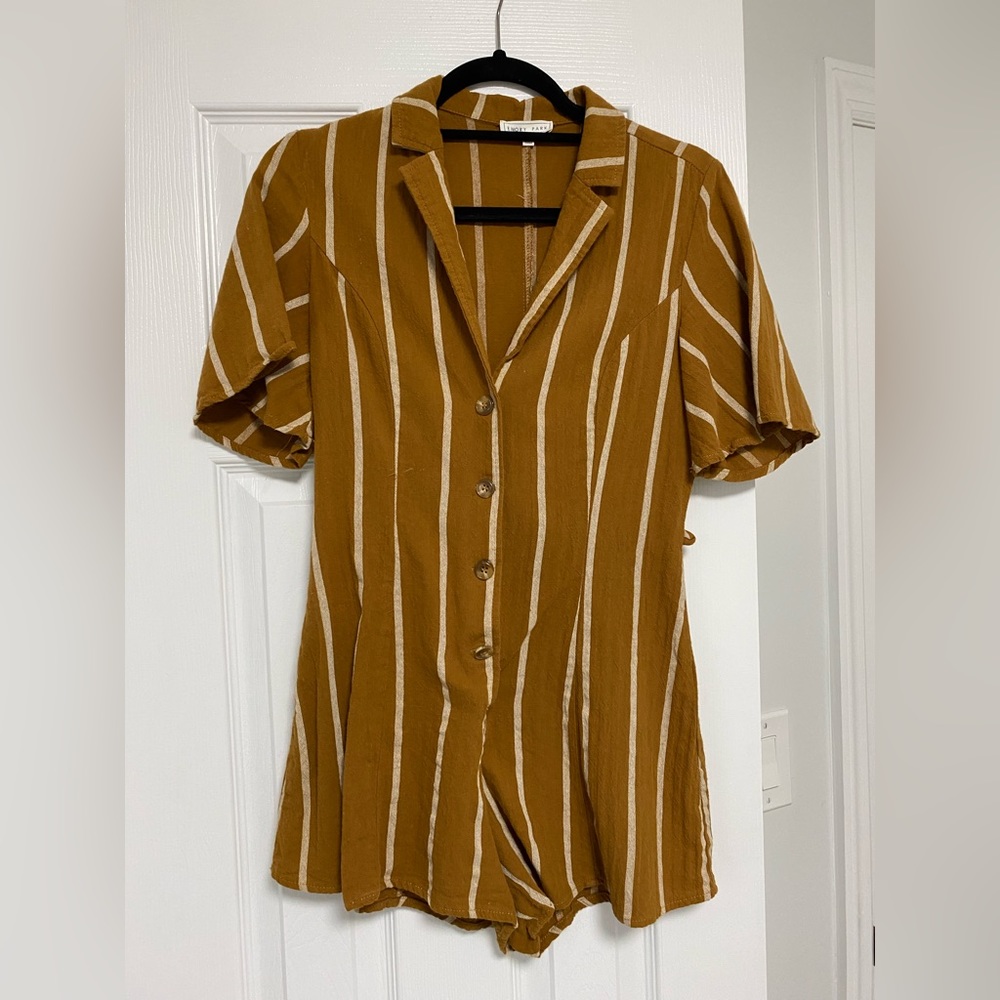 Emory Park striped button up romper
